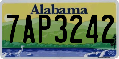 AL license plate 7AP3242