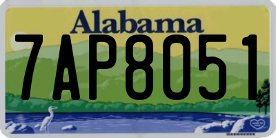 AL license plate 7AP8051