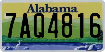 AL license plate 7AQ4816