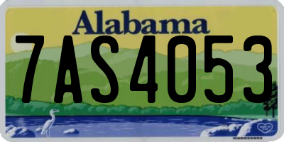 AL license plate 7AS4053