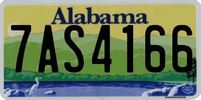 AL license plate 7AS4166