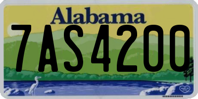 AL license plate 7AS4200