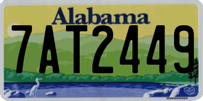 AL license plate 7AT2449