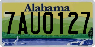 AL license plate 7AU0127