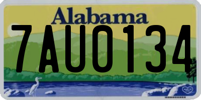 AL license plate 7AU0134
