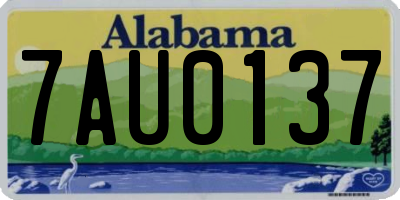 AL license plate 7AU0137