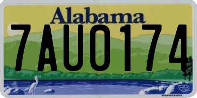 AL license plate 7AU0174