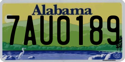 AL license plate 7AU0189