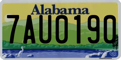 AL license plate 7AU0190