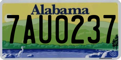 AL license plate 7AU0237