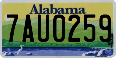 AL license plate 7AU0259