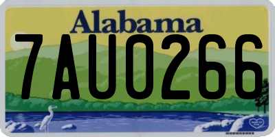 AL license plate 7AU0266