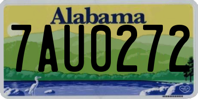 AL license plate 7AU0272