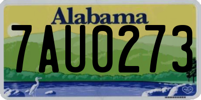 AL license plate 7AU0273