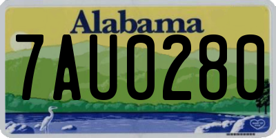 AL license plate 7AU0280