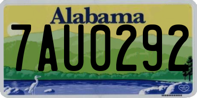 AL license plate 7AU0292