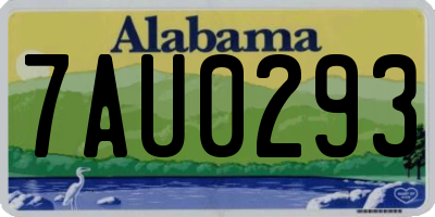 AL license plate 7AU0293