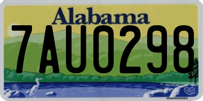 AL license plate 7AU0298