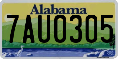 AL license plate 7AU0305