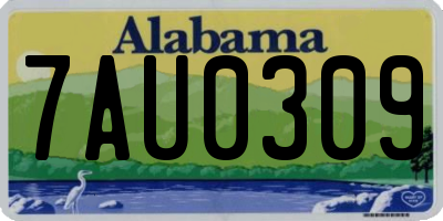 AL license plate 7AU0309