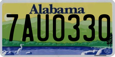 AL license plate 7AU0330