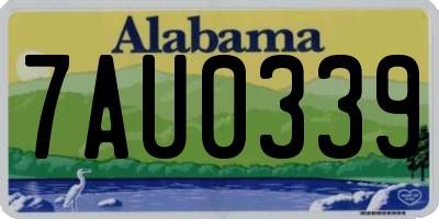 AL license plate 7AU0339