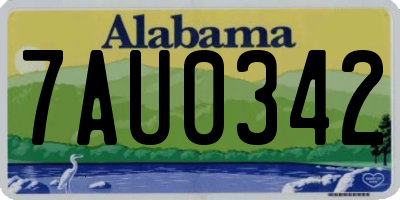 AL license plate 7AU0342