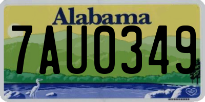 AL license plate 7AU0349