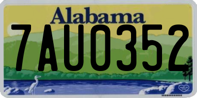 AL license plate 7AU0352