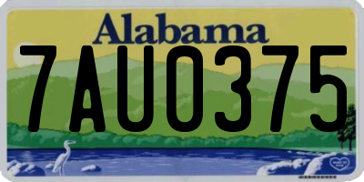 AL license plate 7AU0375