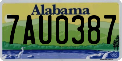 AL license plate 7AU0387