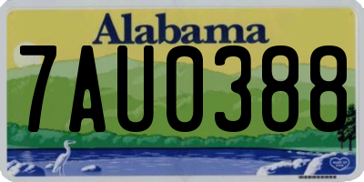 AL license plate 7AU0388