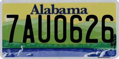 AL license plate 7AU0626