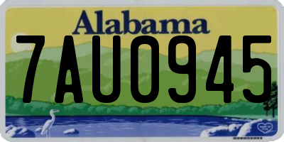 AL license plate 7AU0945