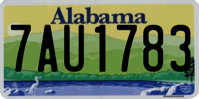 AL license plate 7AU1783