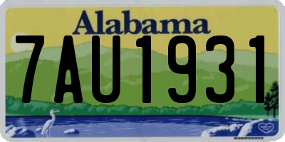 AL license plate 7AU1931