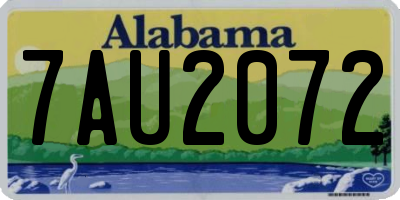AL license plate 7AU2072