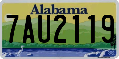 AL license plate 7AU2119
