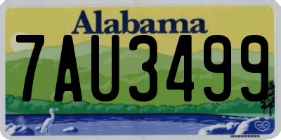 AL license plate 7AU3499