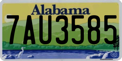 AL license plate 7AU3585