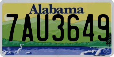 AL license plate 7AU3649