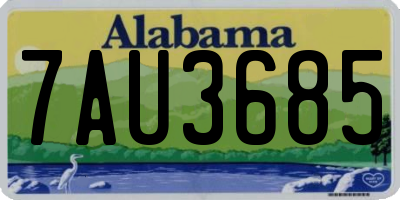 AL license plate 7AU3685