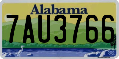 AL license plate 7AU3766
