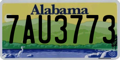 AL license plate 7AU3773