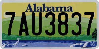 AL license plate 7AU3837