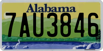 AL license plate 7AU3846