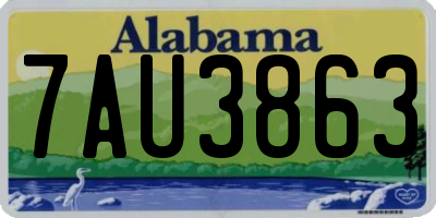 AL license plate 7AU3863