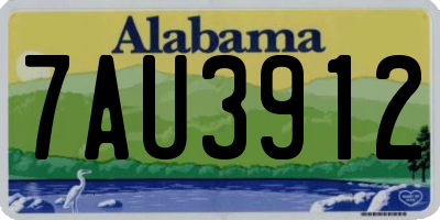 AL license plate 7AU3912