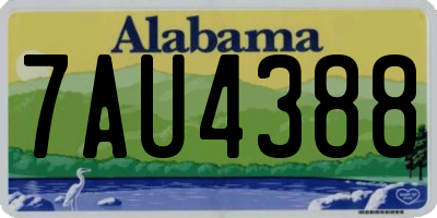 AL license plate 7AU4388