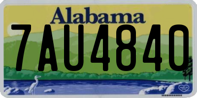 AL license plate 7AU4840